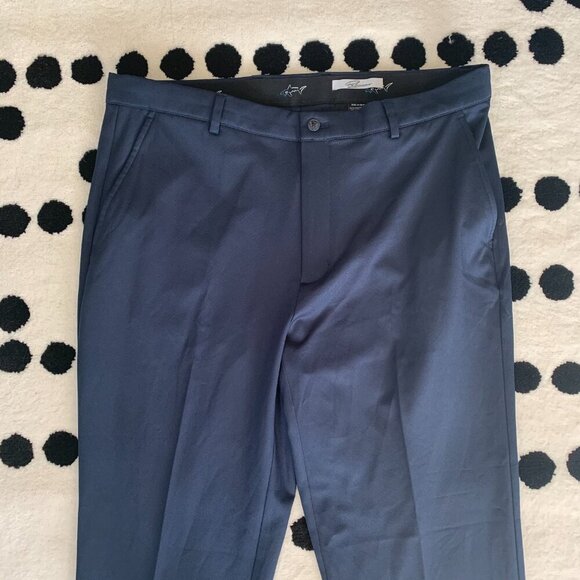 Greg Norman Golf Pants Navy Straight Leg Performance Business Chino - Picture 2 of 11
